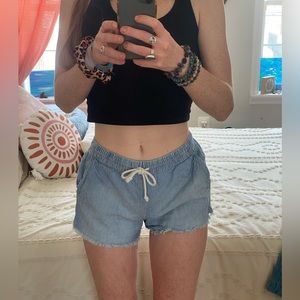 Aerie 100% Cotton Blue & White Lounge Shorts size Small